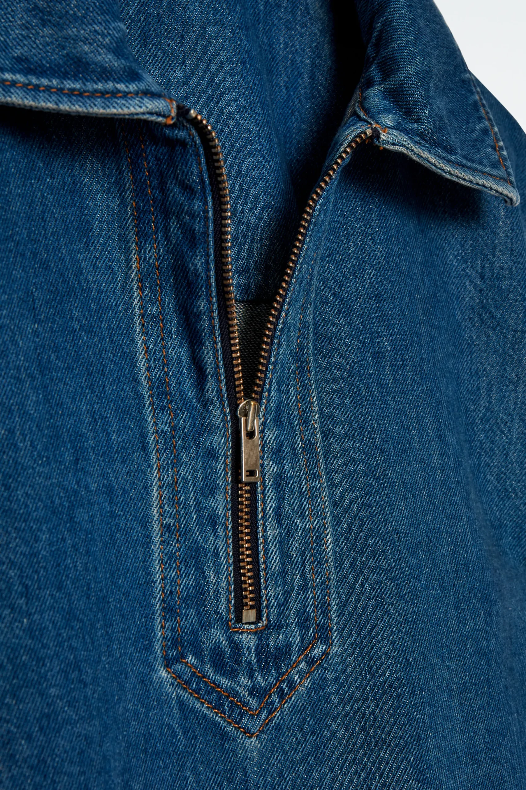 BLUSA DENIM CON MEDIA CREMALLERA*COS Outlet