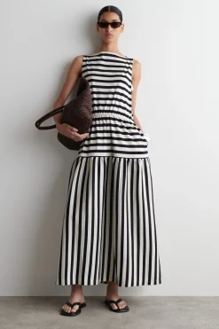 BOATNECK GATHERED MIDI DRESS*COS New