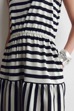 BOATNECK GATHERED MIDI DRESS*COS New