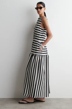 BOATNECK GATHERED MIDI DRESS*COS New