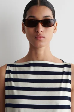 BOATNECK GATHERED MIDI DRESS*COS New