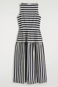 BOATNECK GATHERED MIDI DRESS*COS New
