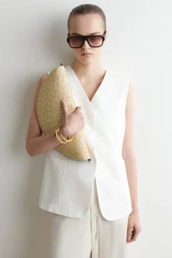 BOLSO DE MANO SOLEIL - EFECTO RAFIA*COS Discount