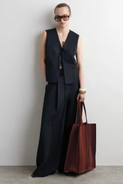 BOLSO TOTE DE PUNTO A RAYAS*COS Clearance