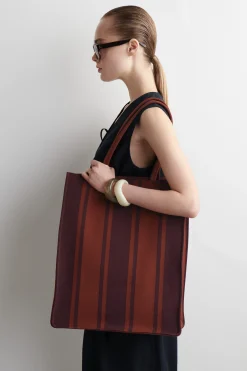 BOLSO TOTE DE PUNTO A RAYAS*COS Clearance