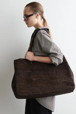 BOLSO TOTE OVERSIZE TEJIDO A MANO - RAFIA*COS Best