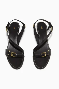 BUCKLED STRAPPY HEELED SANDALS*COS Fashion