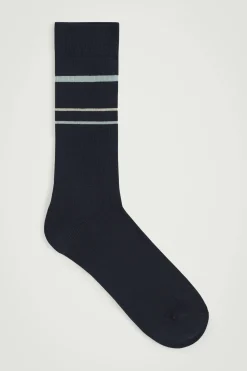 CALCETINES DE ALGODÓN DE CANALÉ A RAYAS*COS Outlet
