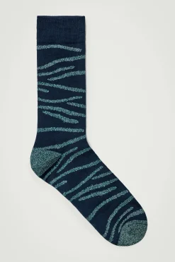 CALCETINES DE RAYAS ABSTRACTAS CON BRILLANTINA*COS Discount