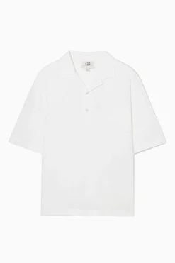 CAMISA ALGODÓN MEDIA TAPETA RELAXED FIT*COS Clearance