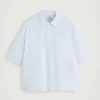 CAMISA CERRADA DE MANGA CORTA DE ALGODÓN*COS Online