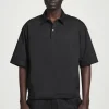 CAMISA CERRADA DE MANGA CORTA DE ALGODÓN*COS Sale