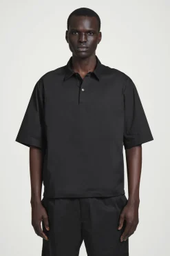 CAMISA CERRADA DE MANGA CORTA DE ALGODÓN*COS Sale