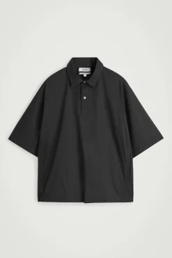 CAMISA CERRADA DE MANGA CORTA DE ALGODÓN*COS Sale