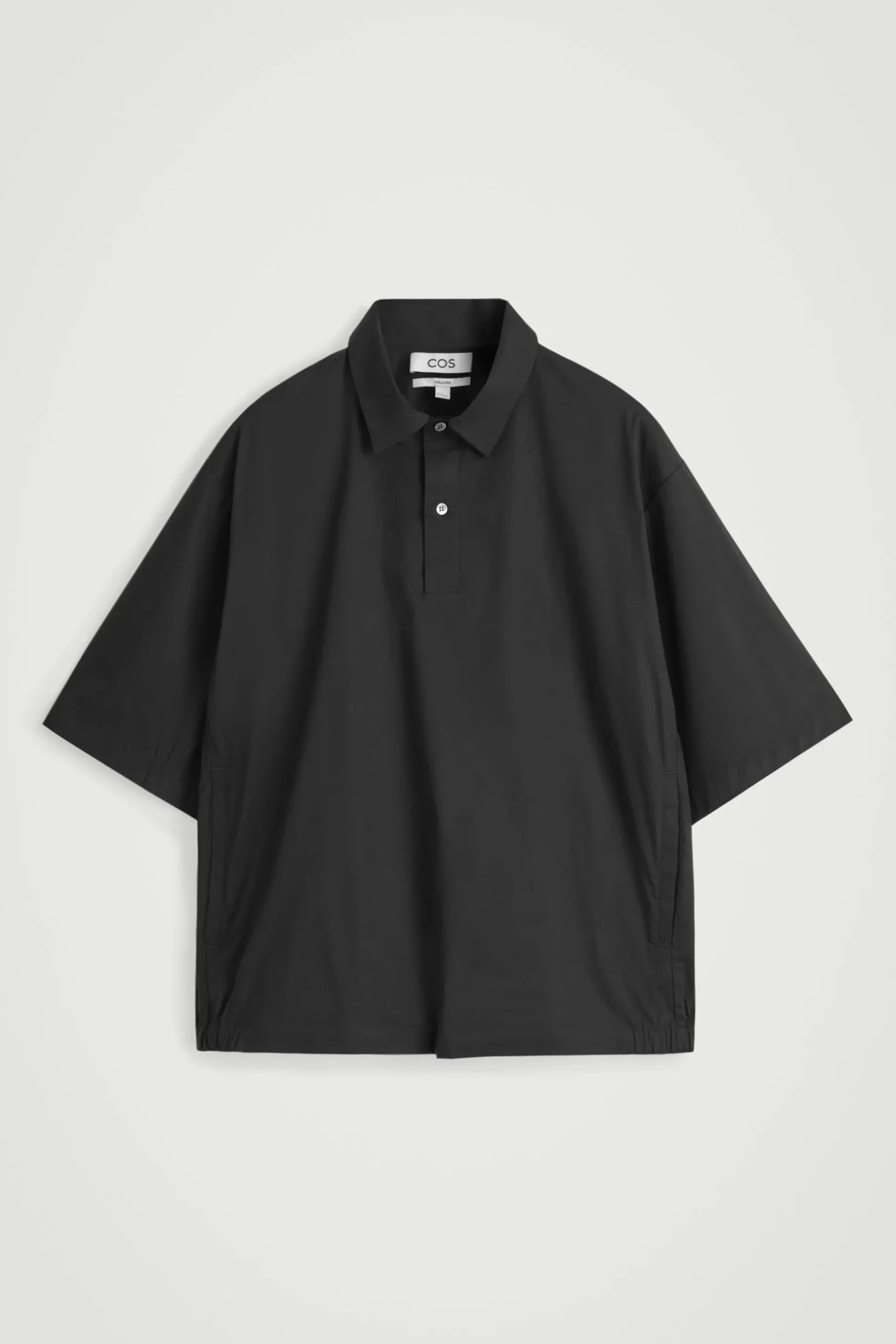 CAMISA CERRADA DE MANGA CORTA DE ALGODÓN*COS Sale