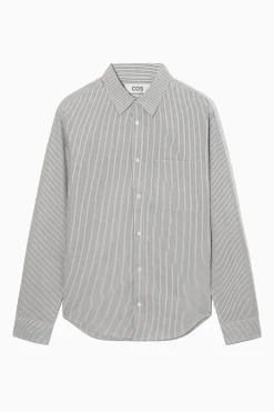 CAMISA DE ALGODÓN CON BOLSILLO ESTILO PARCHE*COS Fashion