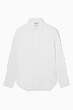 CAMISA DE ALGODÓN CON BOLSILLO ESTILO PARCHE*COS Sale
