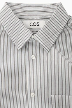 CAMISA DE ALGODÓN CON BOLSILLO ESTILO PARCHE*COS Fashion