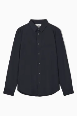 CAMISA DE ALGODÓN CON PESPUNTES*COS Outlet