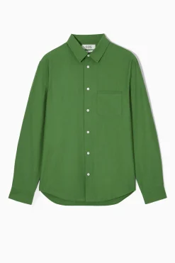 CAMISA DE ALGODÓN CON PESPUNTES*COS Discount