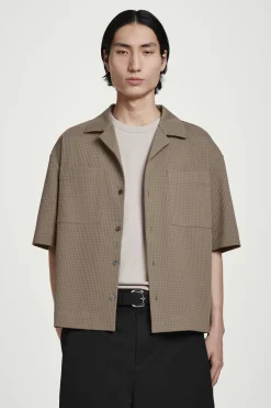 CAMISA DE ALGODÓN CUADROS CON TEXTURA RELAXED FIT*COS Clearance