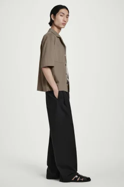 CAMISA DE ALGODÓN CUADROS CON TEXTURA RELAXED FIT*COS Clearance
