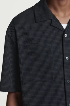 CAMISA DE ALGODÓN CUADROS CON TEXTURA RELAXED FIT*COS Clearance