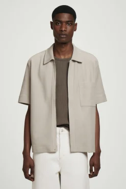 CAMISA DE ALGODÓN ELÁSTICA CON CREMALLERA*COS Best