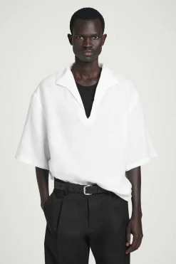 CAMISA DE LINO CON CUELLO ABIERTO*COS Discount