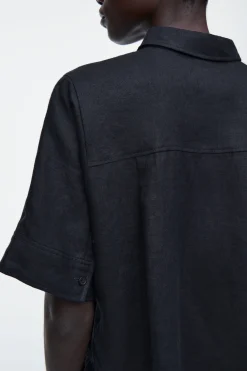 CAMISA DE LINO DE MANGA CORTA*COS Fashion