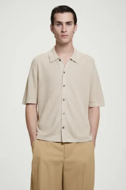 CAMISA DE LINO EN PUNTO DE CANALÉ RELAXED FIT*COS Online