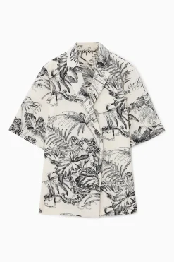 CAMISA DE MANGA CORTA CON ESTAMPADO BOTÁNICO*COS Sale