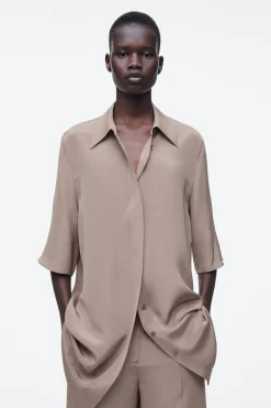 CAMISA LARGA DE SEDA*COS Discount