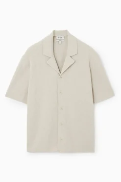 CAMISA MANGA CORTA PUNTO BOUCLÉ ALGODÓN RELAXED*COS Hot
