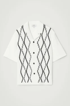 CAMISA PUNTO ROMBOS ABSTRACTOS ARGYLE RELAXED FIT*COS New