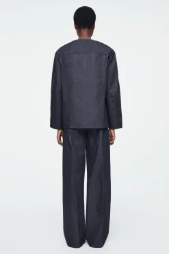 CAMISA VAQUERA SIN TRATAR DE CUELLO DE BARCO*COS Fashion