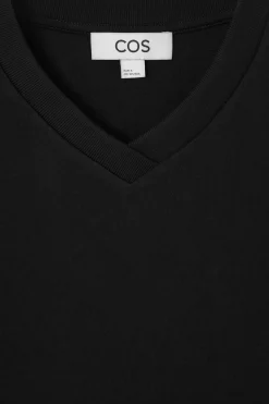 CAMISETA BOXY CON CUELLO DE PICO REGULAR FIT*COS Outlet