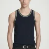 CAMISETA DE CANALÉ CON RIBETE EN CONTRASTE*COS Sale