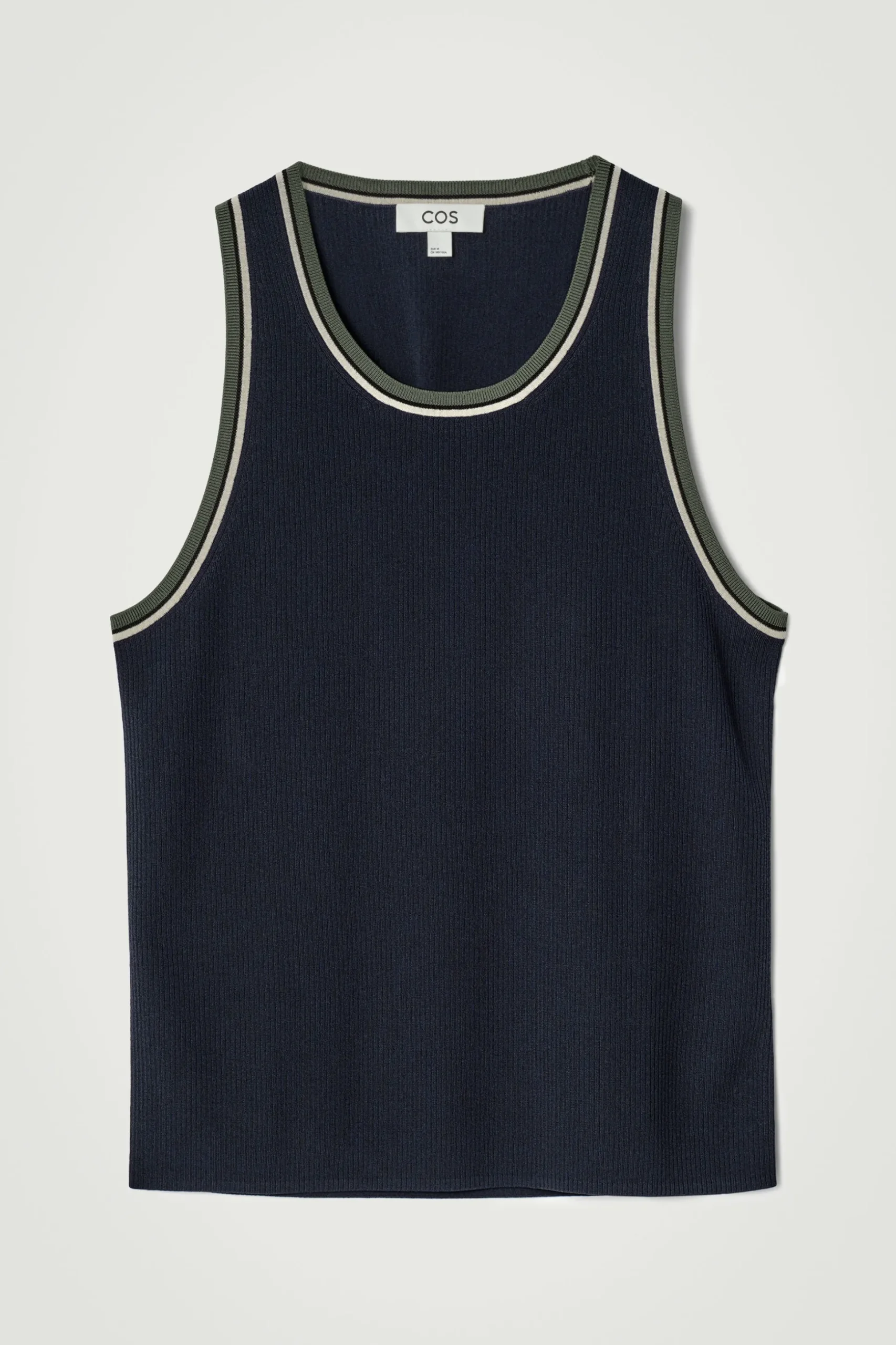 CAMISETA DE CANALÉ CON RIBETE EN CONTRASTE*COS Sale