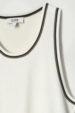 CAMISETA DE CANALÉ CON RIBETE EN CONTRASTE*COS Discount