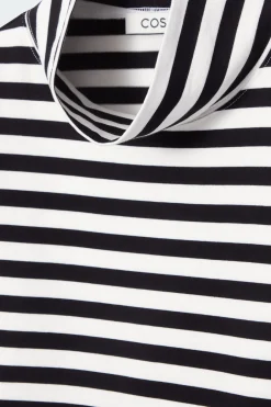 CAMISETA DE CUELLO ALTO A RAYAS CON MANGA LARGA*COS Outlet