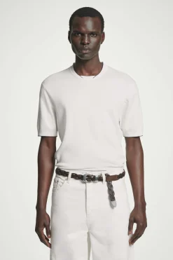 CAMISETA DE PUNTO CON RIBETES EN CONTRASTE*COS Hot
