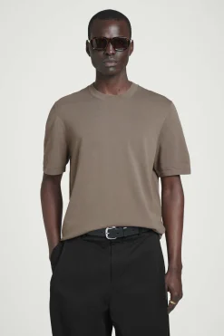 CAMISETA DE PUNTO DE ALGODÓN CON CUELLO REDONDO*COS Best