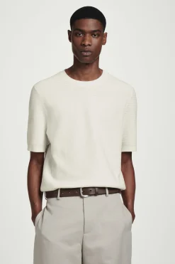CAMISETA DE PUNTO DE ALGODÓN CON TEXTURA*COS Online