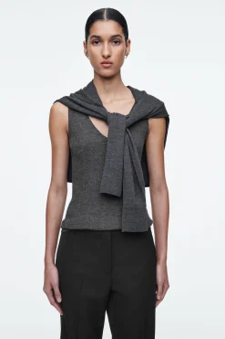 CAMISETA DE TIRANTES DE CANALÉ Y CASHMERE SLIM*COS Clearance