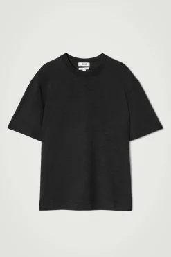 CAMISETA EN MEZCLA DE ALGODÓN Y LINO RELAXED-FIT*COS New