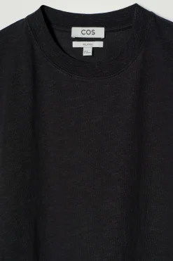 CAMISETA EN MEZCLA DE ALGODÓN Y LINO RELAXED-FIT*COS New