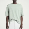 CAMISETA PUNTO DE CÁÑAMO A RAYAS RELAXED FIT*COS Fashion
