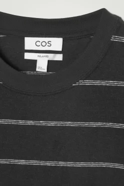 CAMISETA PUNTO DE CÁÑAMO A RAYAS RELAXED FIT*COS Sale