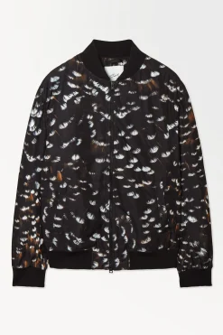 CAZADORA BOMBER CON ESTAMPADO DE PLUMAS*COS Sale
